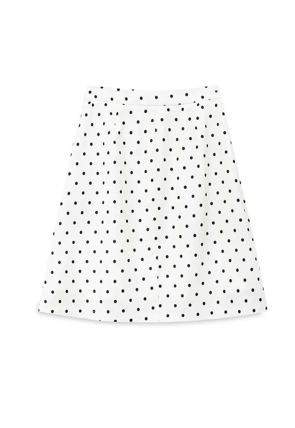 Pleated Polka Dot A Line Skirt