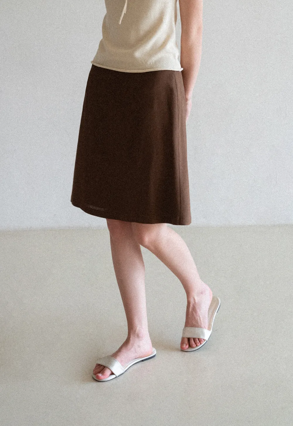A-Line Midi Skirt with Clean Seam Detail