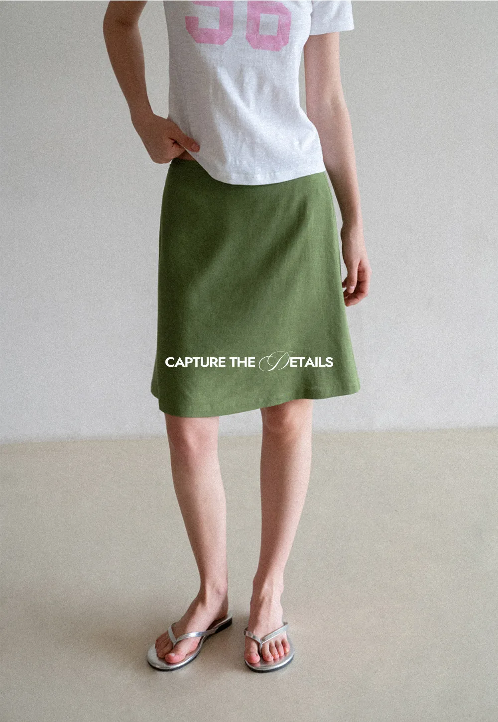 A-Line Midi Skirt with Clean Seam Detail