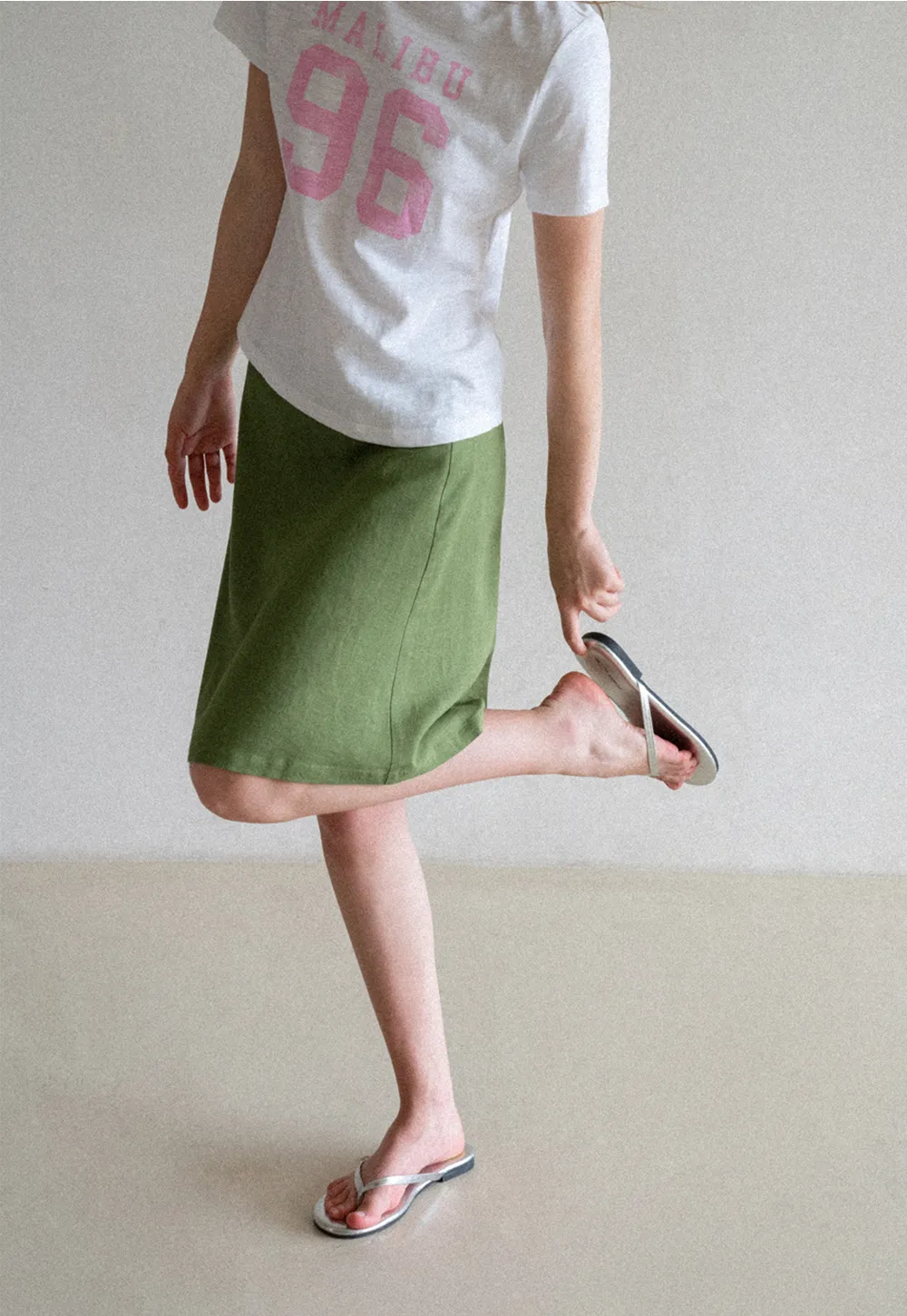 A-Line Midi Skirt with Clean Seam Detail
