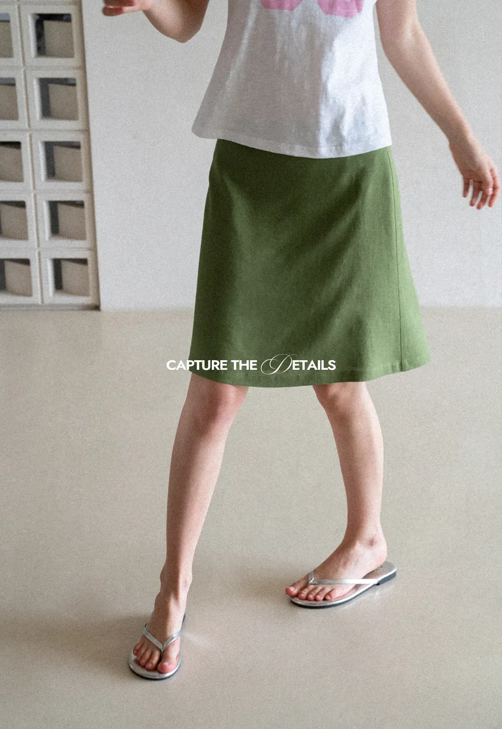 A-Line Midi Skirt with Clean Seam Detail