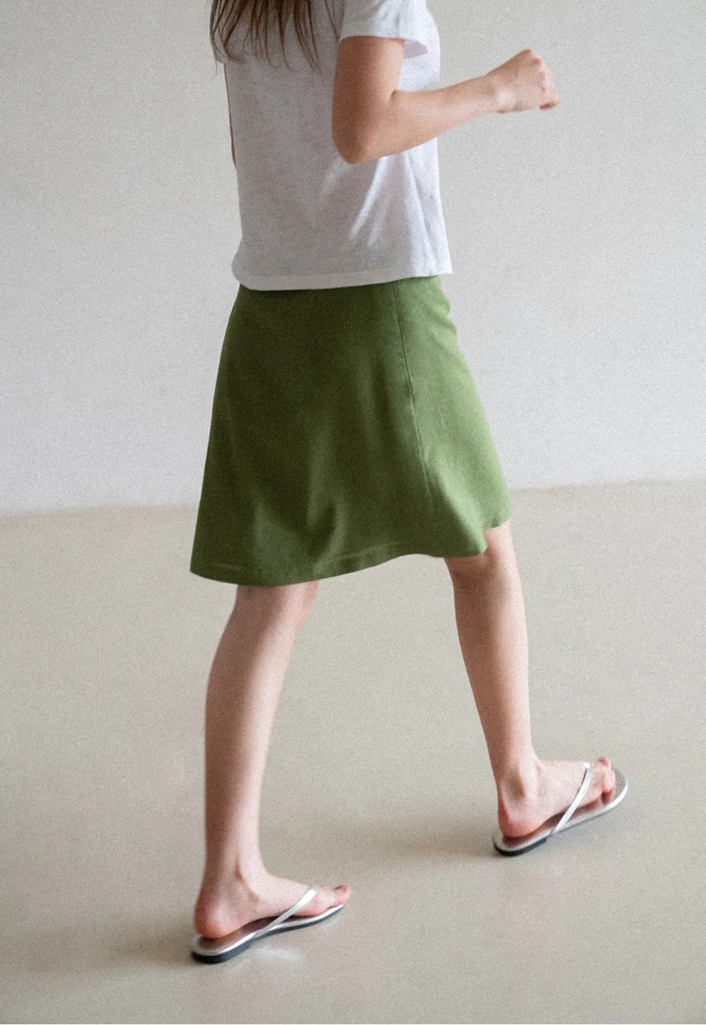 A-Line Midi Skirt with Clean Seam Detail