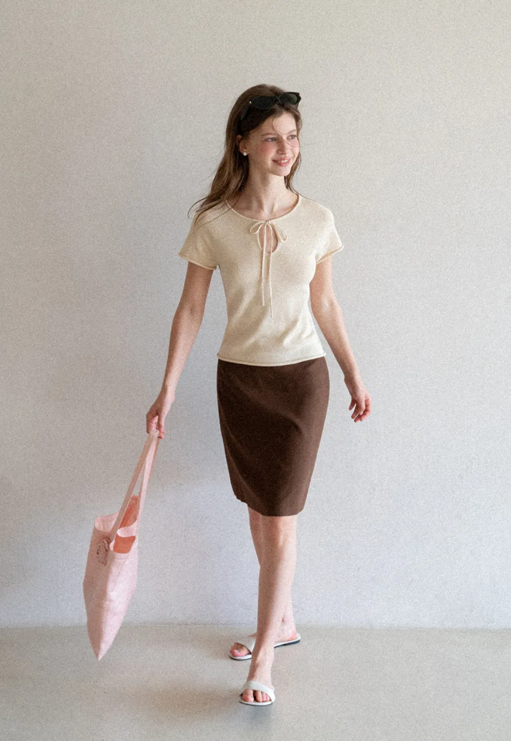 A-Line Midi Skirt with Clean Seam Detail