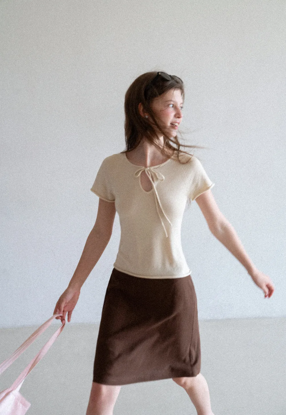 A-Line Midi Skirt with Clean Seam Detail