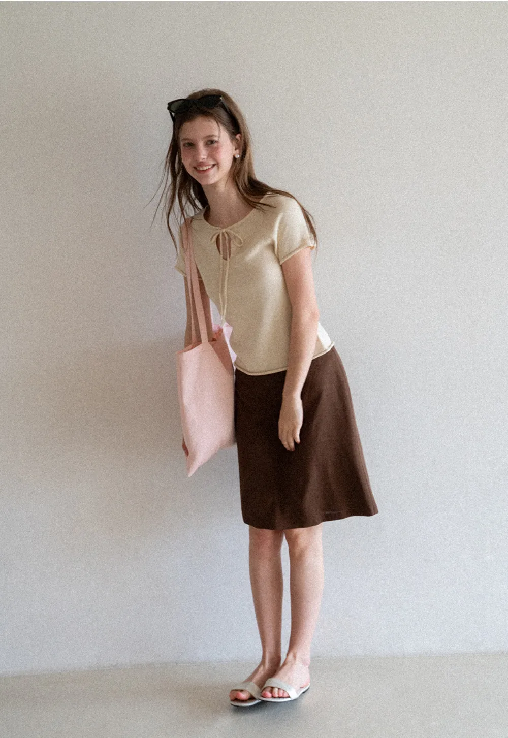 A-Line Midi Skirt with Clean Seam Detail