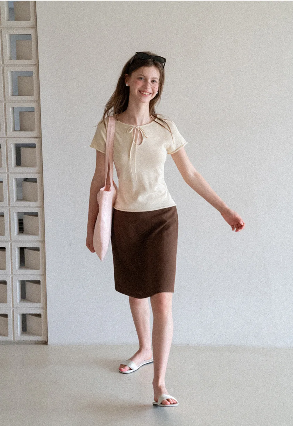 A-Line Midi Skirt with Clean Seam Detail
