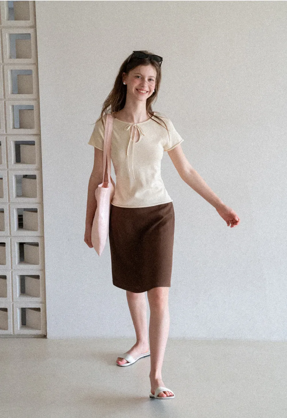 A-Line Midi Skirt with Clean Seam Detail