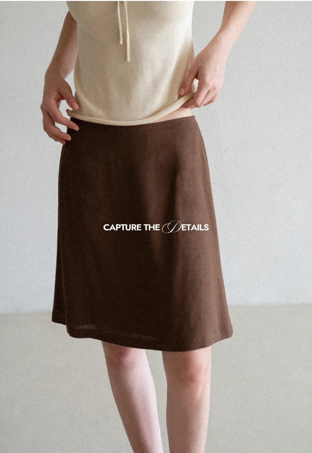 A-Line Midi Skirt with Clean Seam Detail