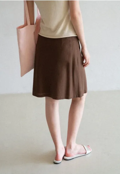 A-Line Midi Skirt with Clean Seam Detail