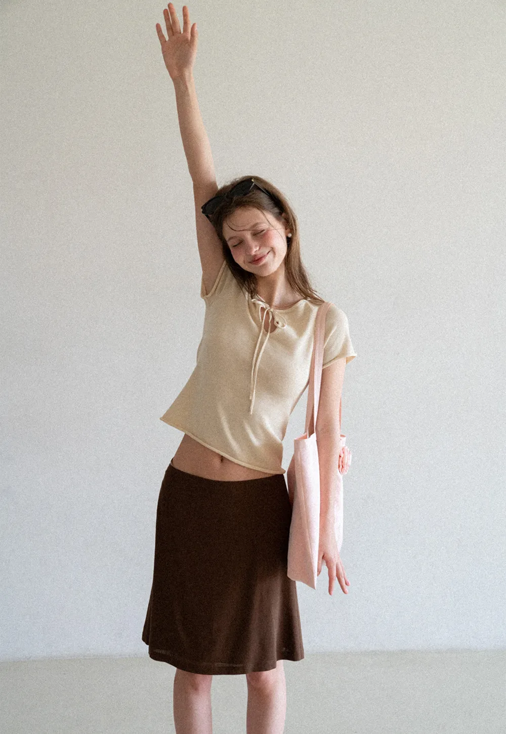 A-Line Midi Skirt with Clean Seam Detail