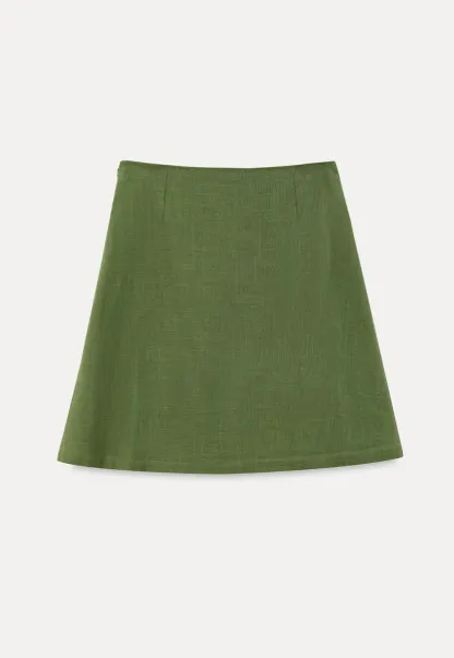 A-Line Midi Skirt with Clean Seam Detail