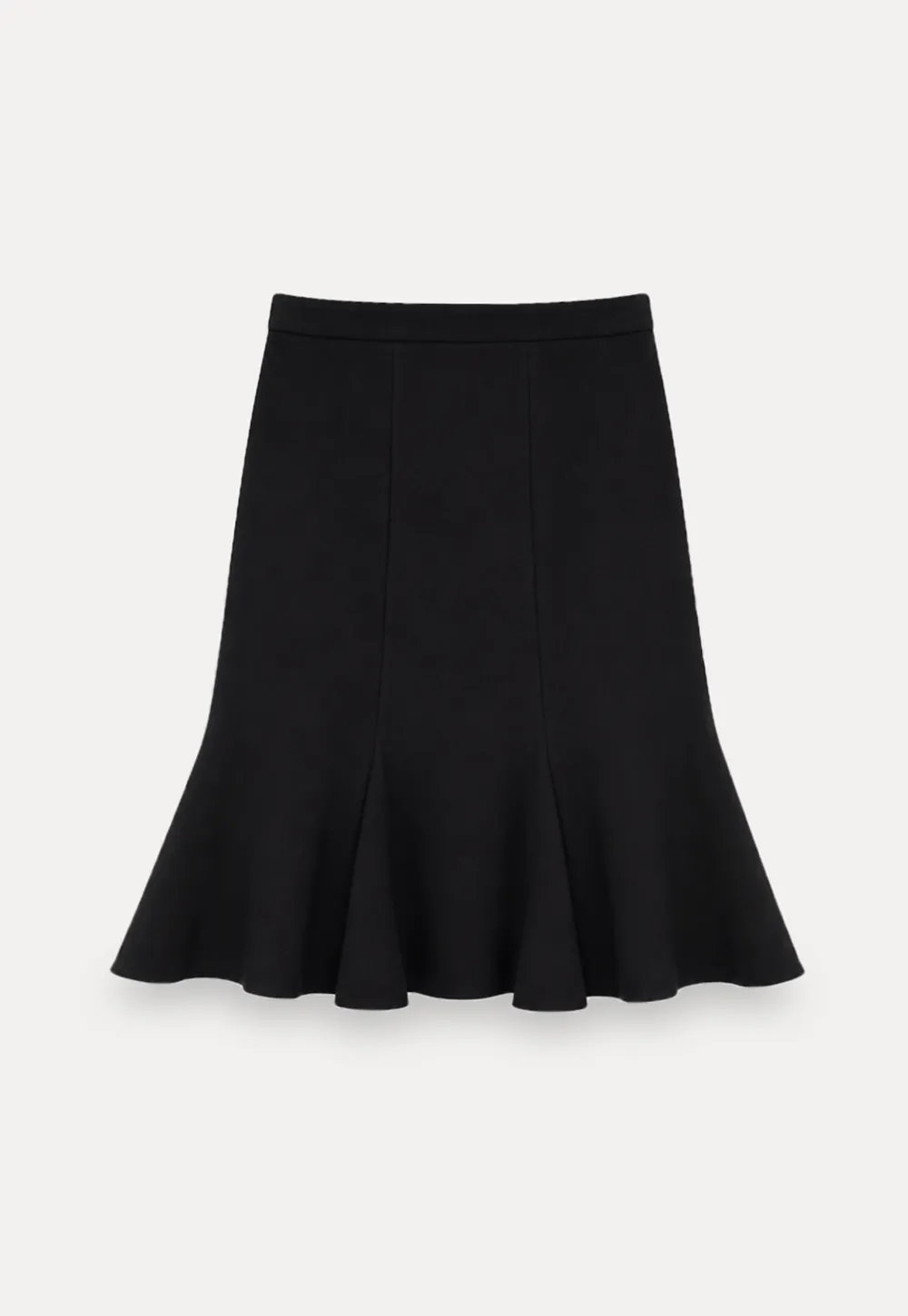 Flared Hem Midi Skirt