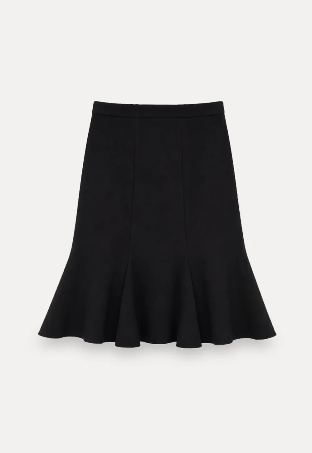 Flared Hem Midi Skirt