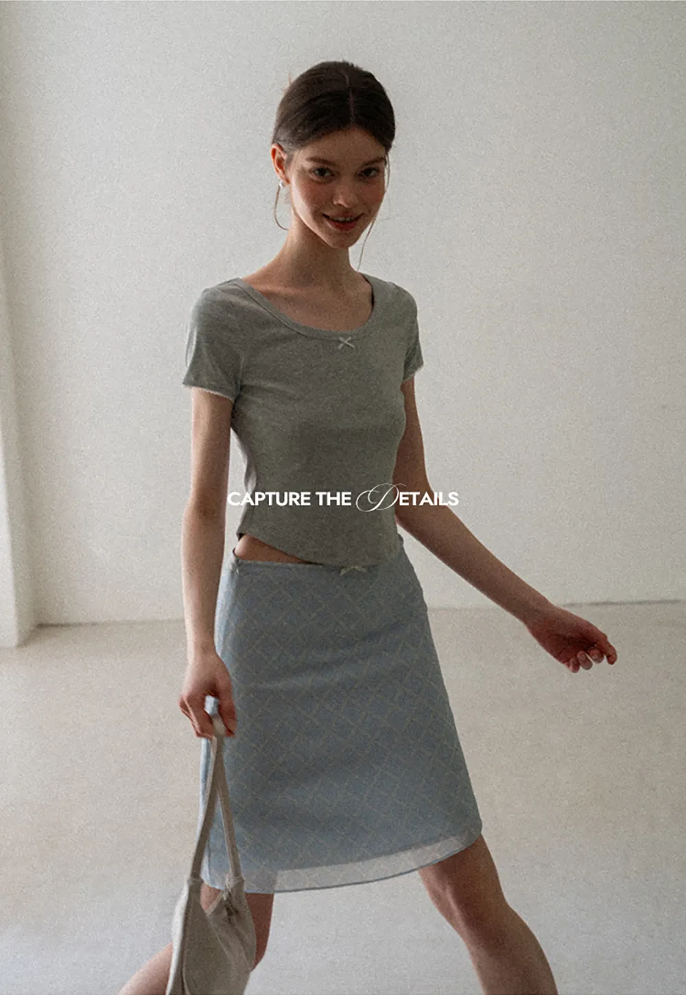 Diamond Patterned A Line Skirt