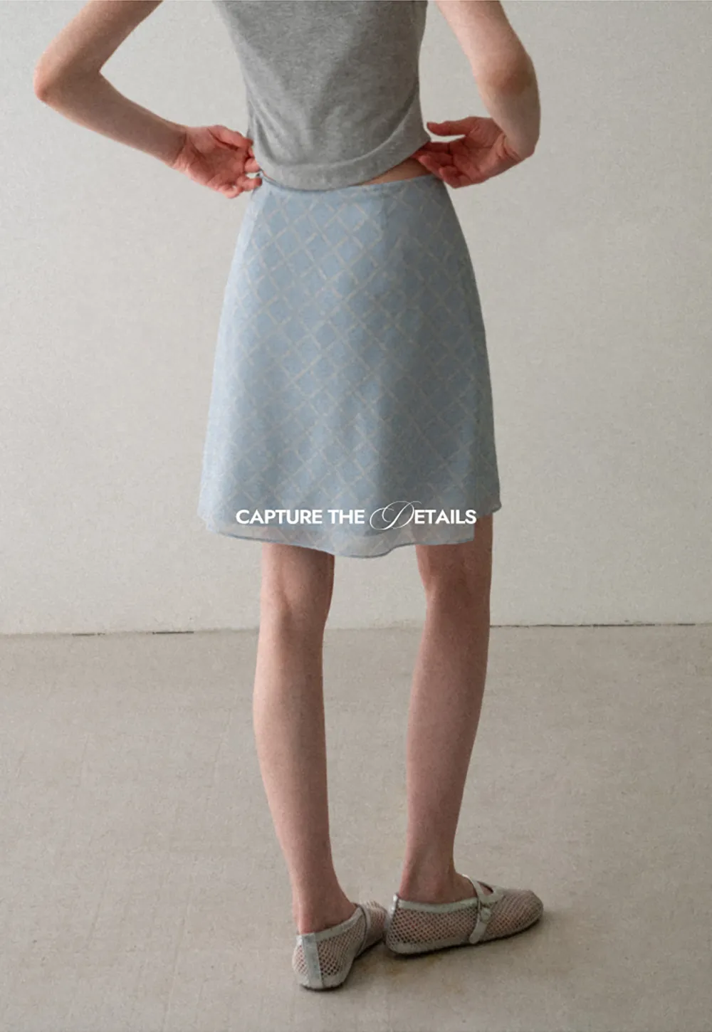 Diamond Patterned A Line Skirt