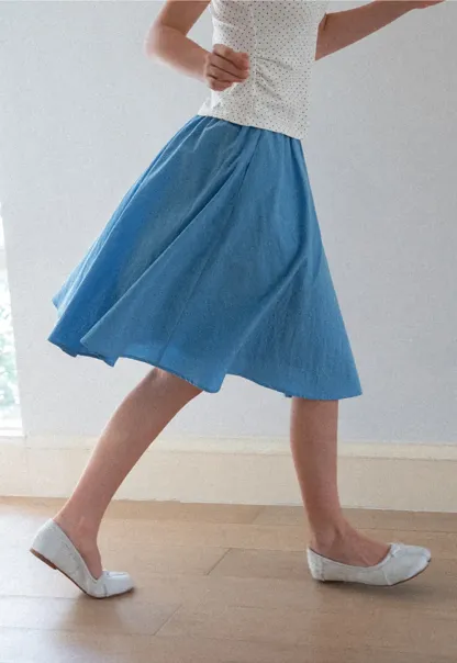 High Waist A Line Skirt