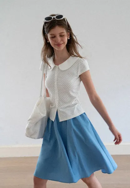 High Waist A Line Skirt