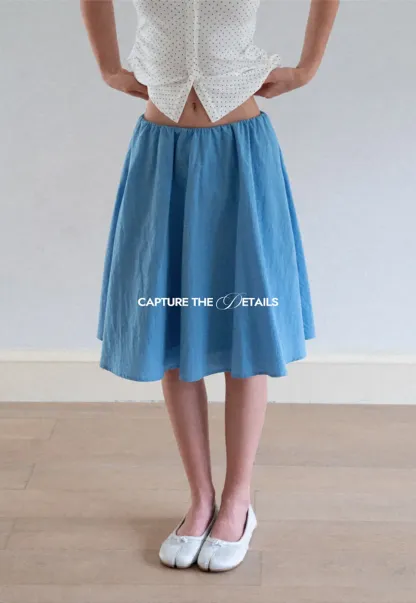 High Waist A Line Skirt