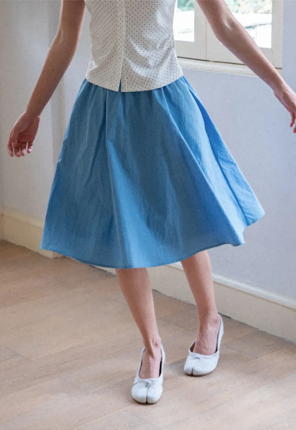 High Waist A Line Skirt