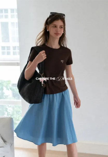 High Waist A Line Skirt