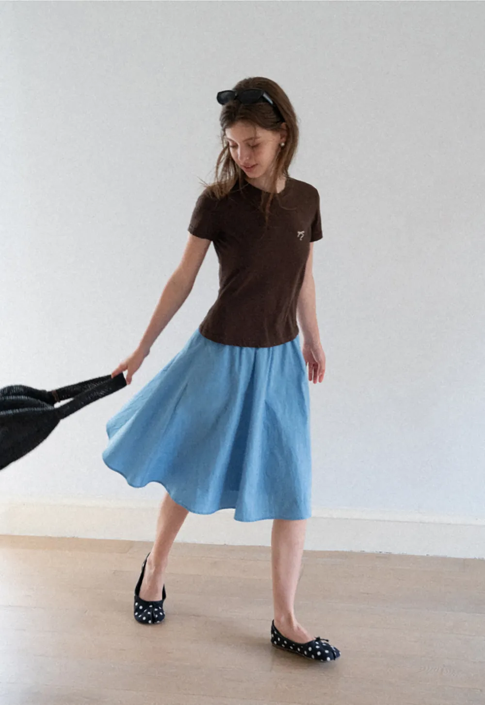High Waist A Line Skirt