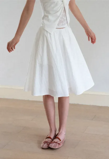 High Waist A Line Skirt