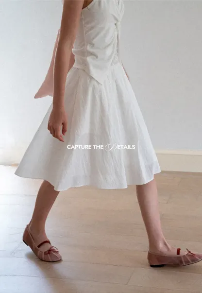 High Waist A Line Skirt