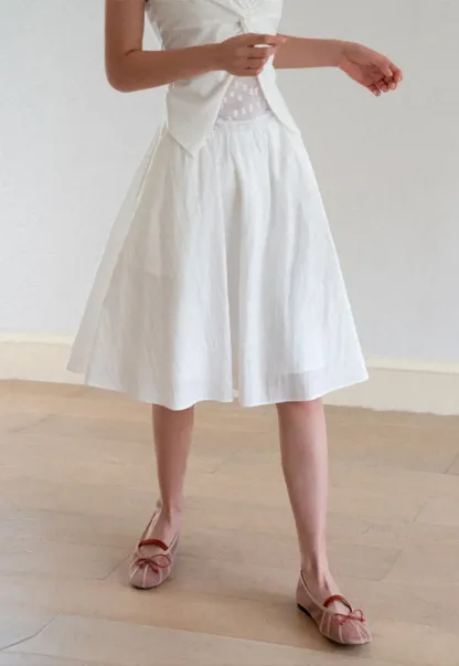 High Waist A Line Skirt