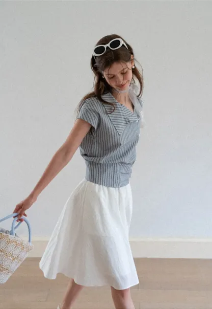 High Waist A Line Skirt