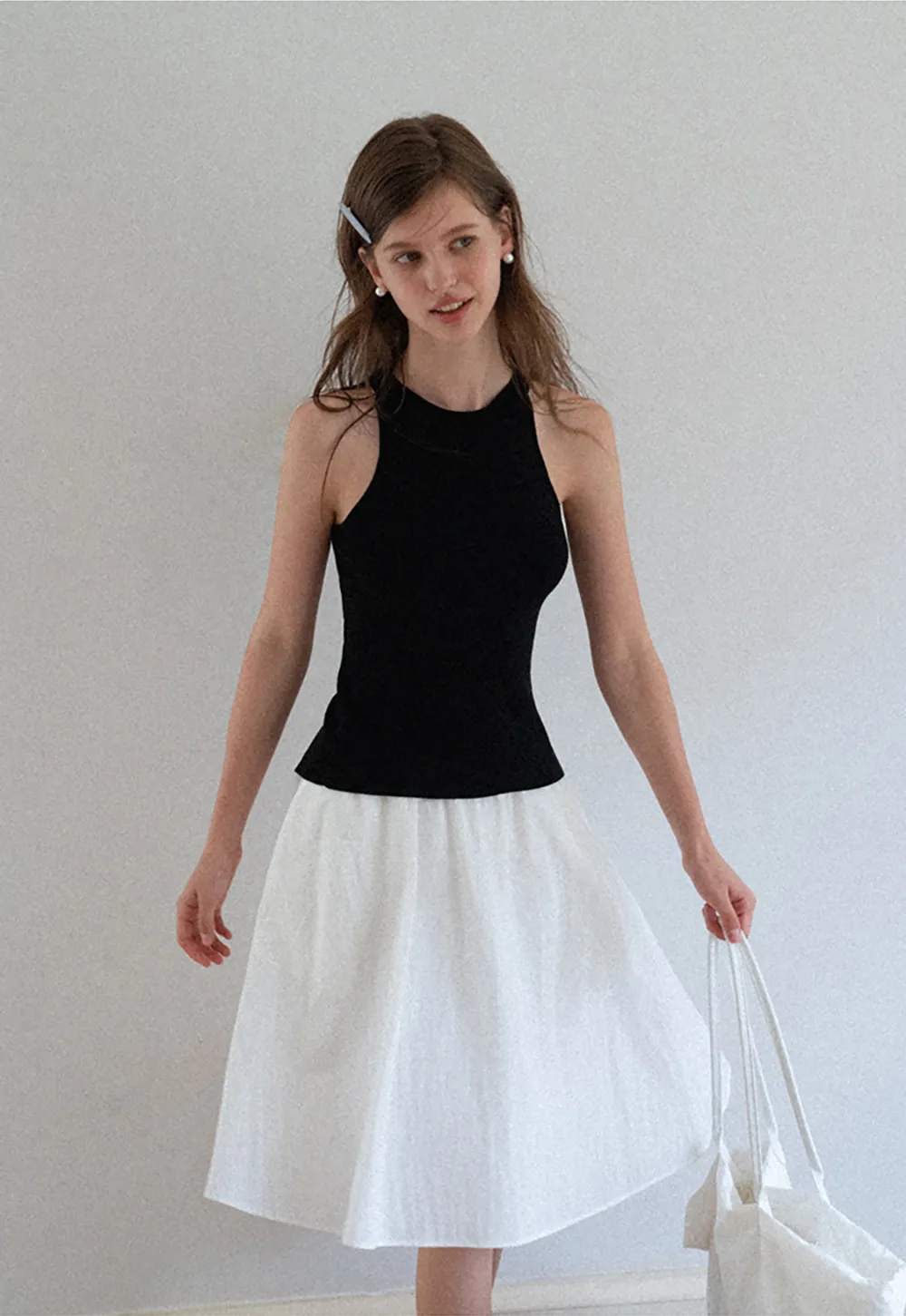 High Waist A Line Skirt