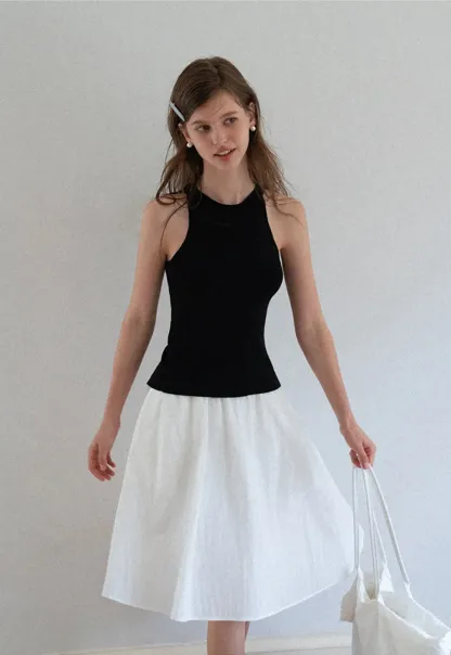 High Waist A Line Skirt
