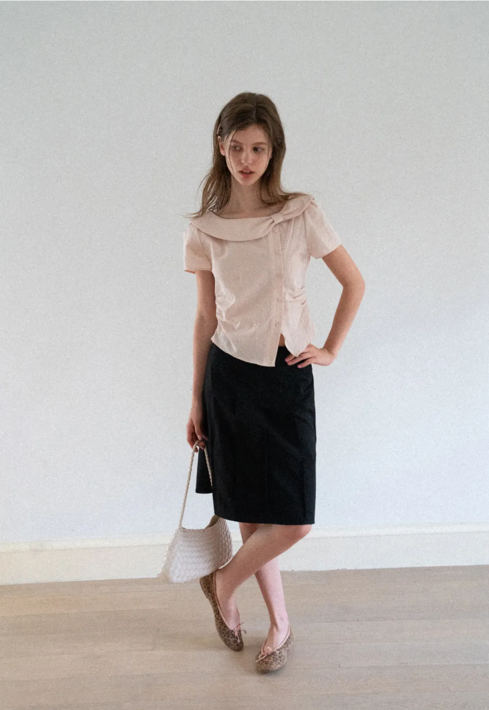 Pleated A-Line Skirt