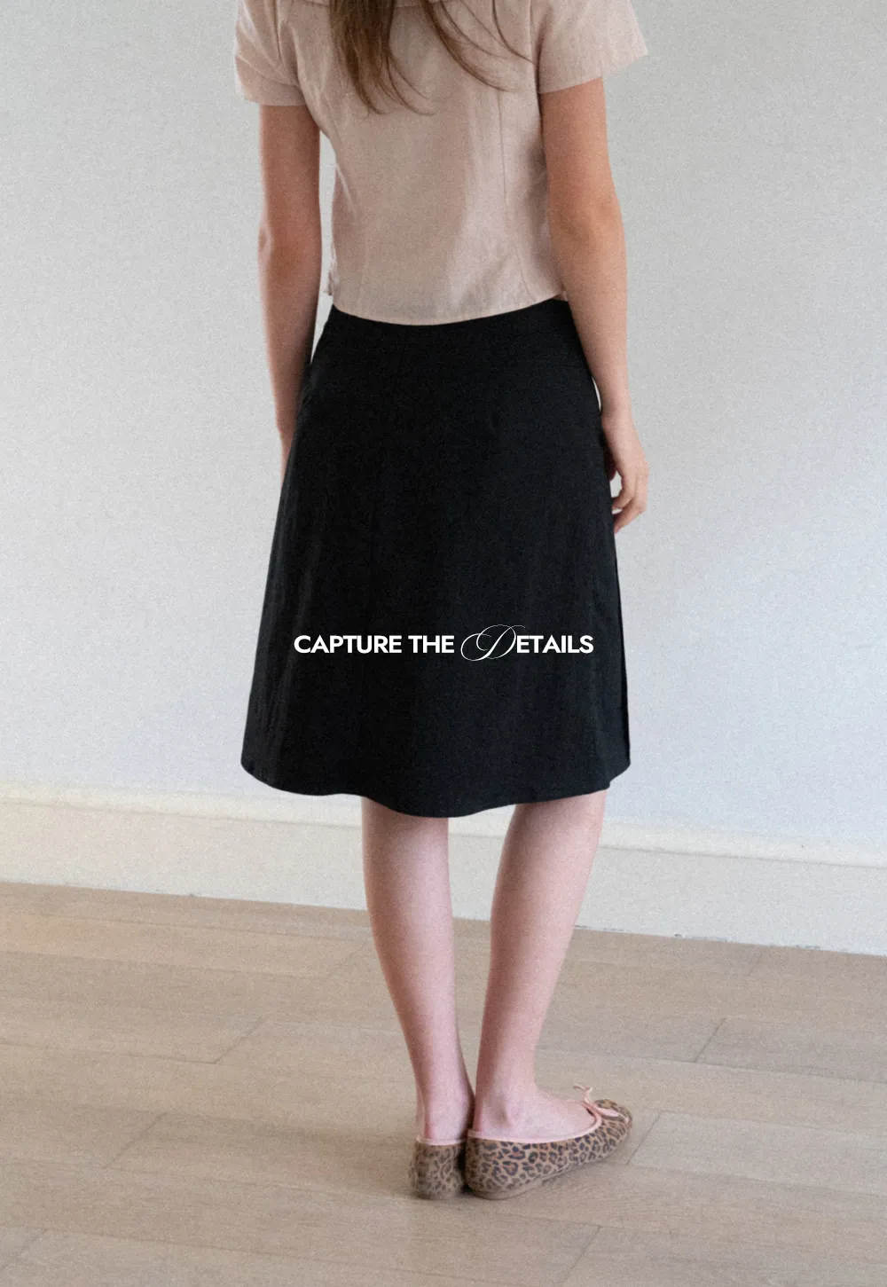 Pleated A-Line Skirt