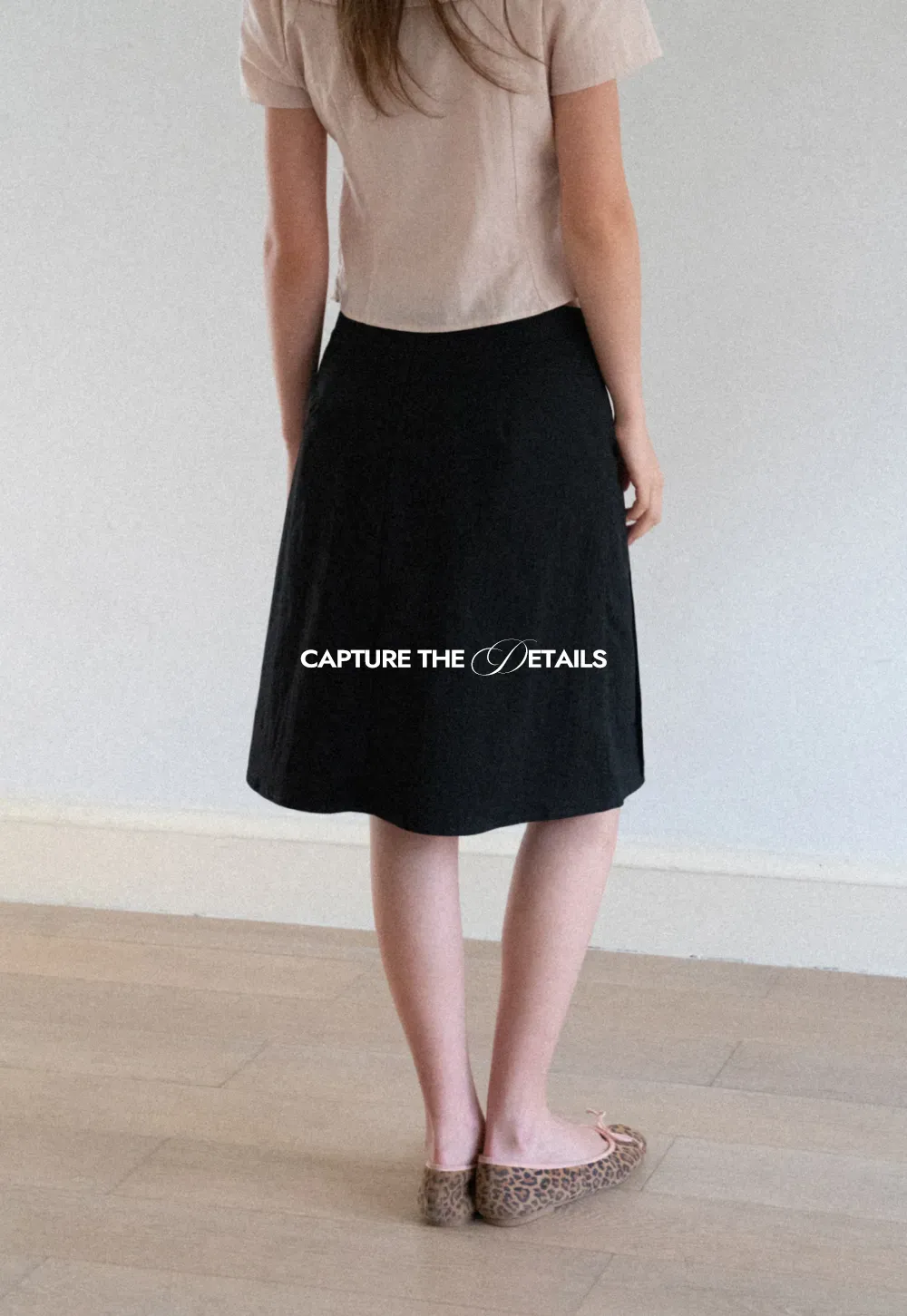 Pleated A-Line Skirt
