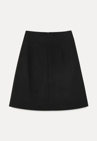 Pleated A-Line Skirt