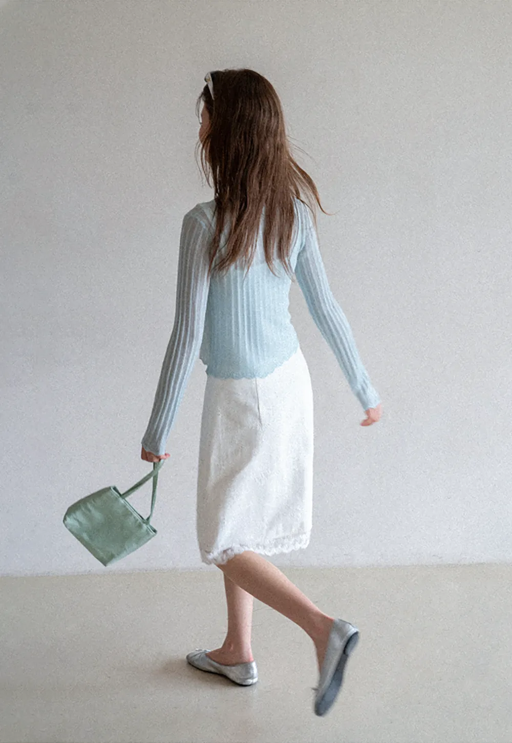 Eyelet Embroidery Lace Trim Skirt