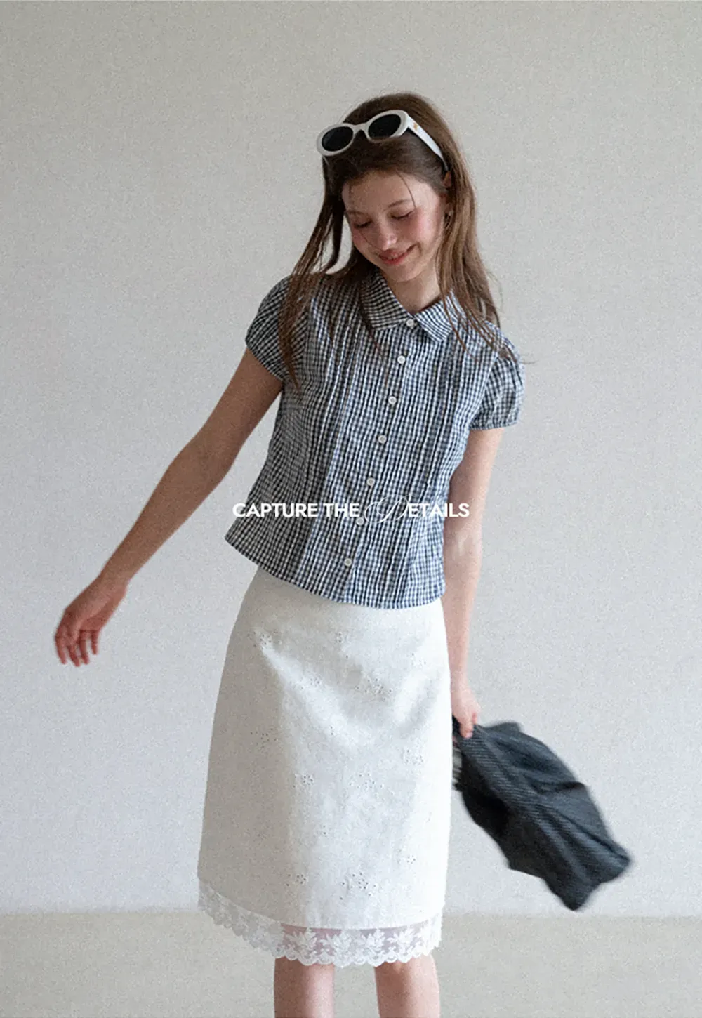Eyelet Embroidery Lace Trim Skirt