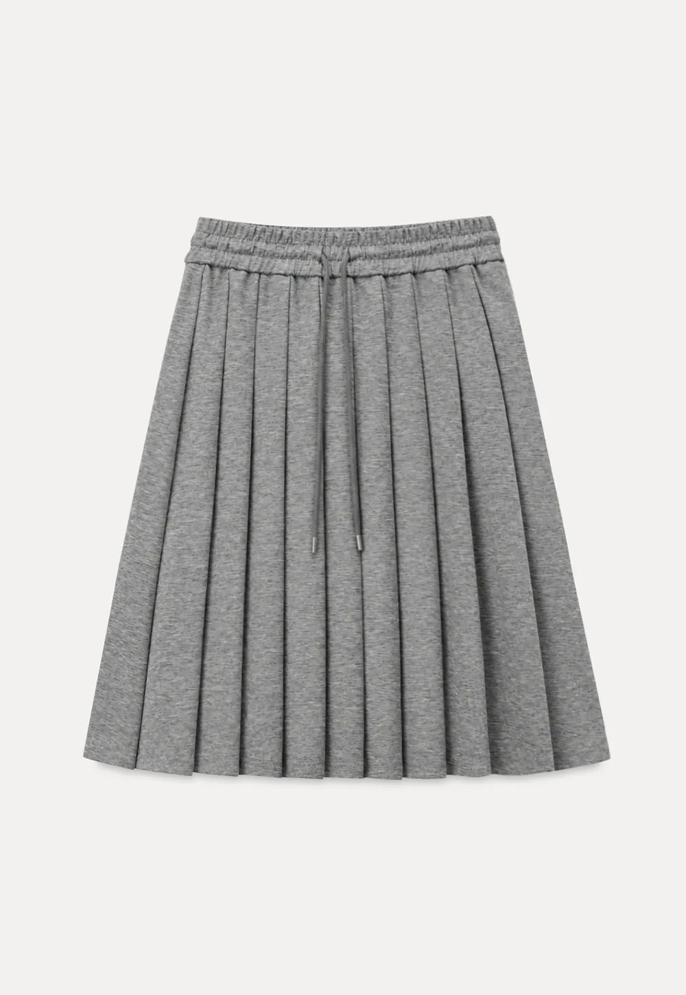 Pleated A-Line Midi Skirt