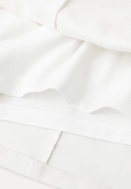 High Waist A Line Skirt with Front Patch Pockets