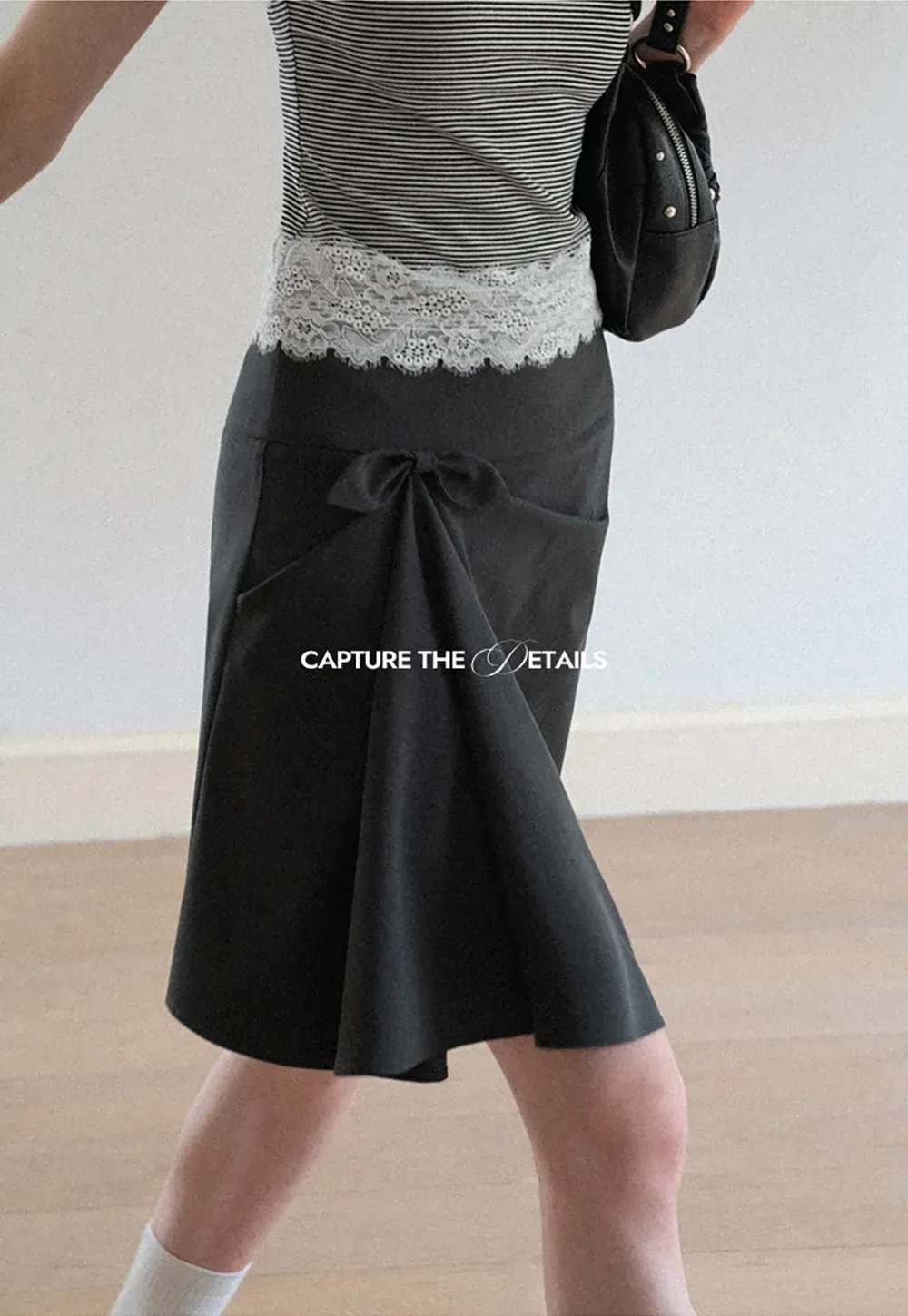 Twisted Waist Asymmetric Skirt