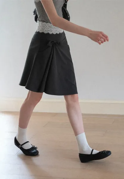 Twisted Waist Asymmetric Skirt