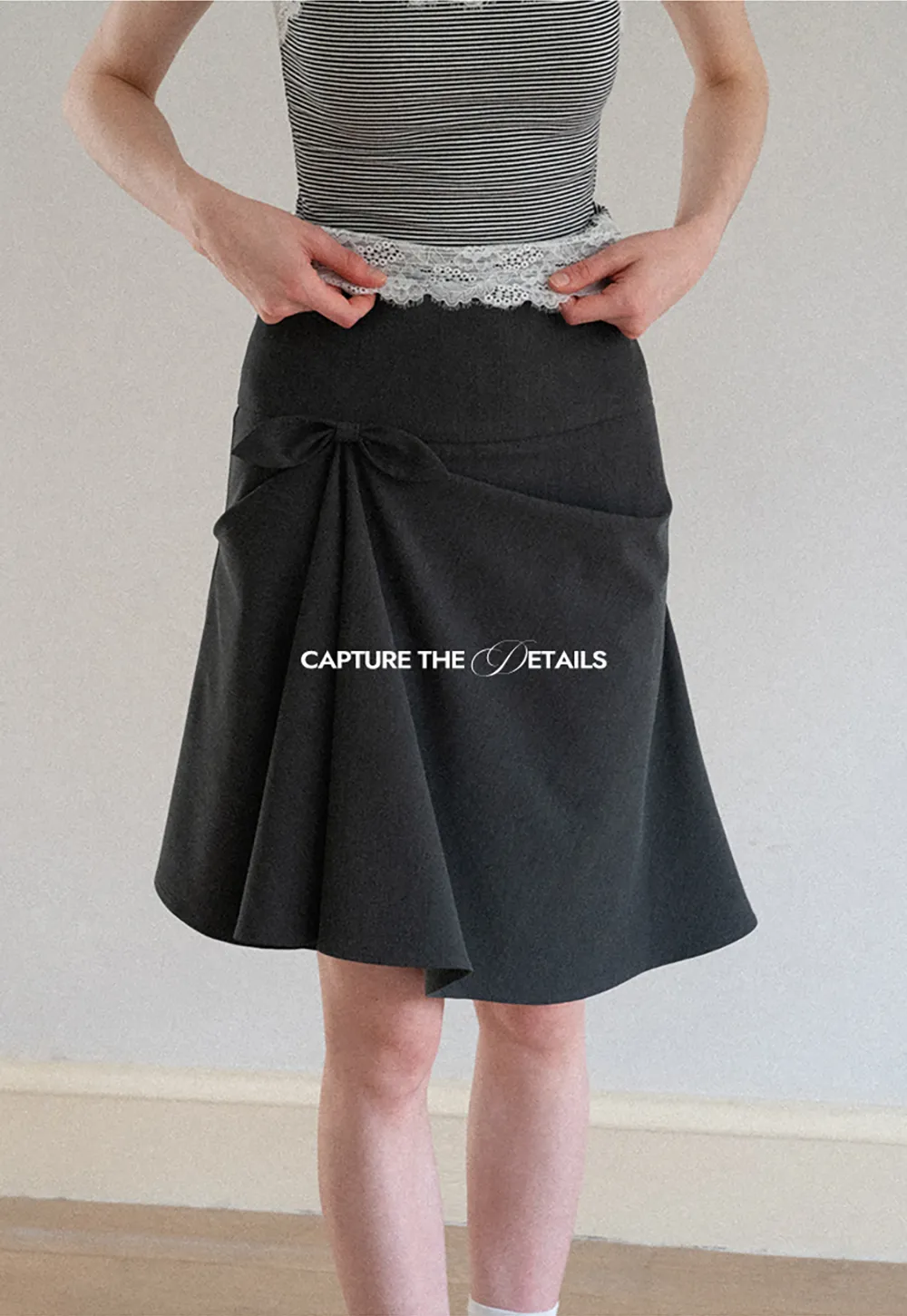 Twisted Waist Asymmetric Skirt