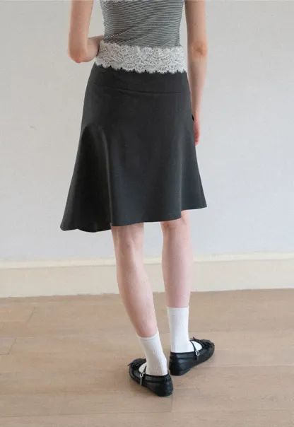 Twisted Waist Asymmetric Skirt