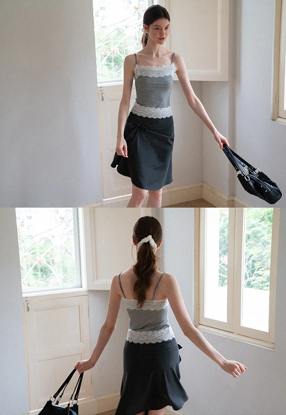 Twisted Waist Asymmetric Skirt