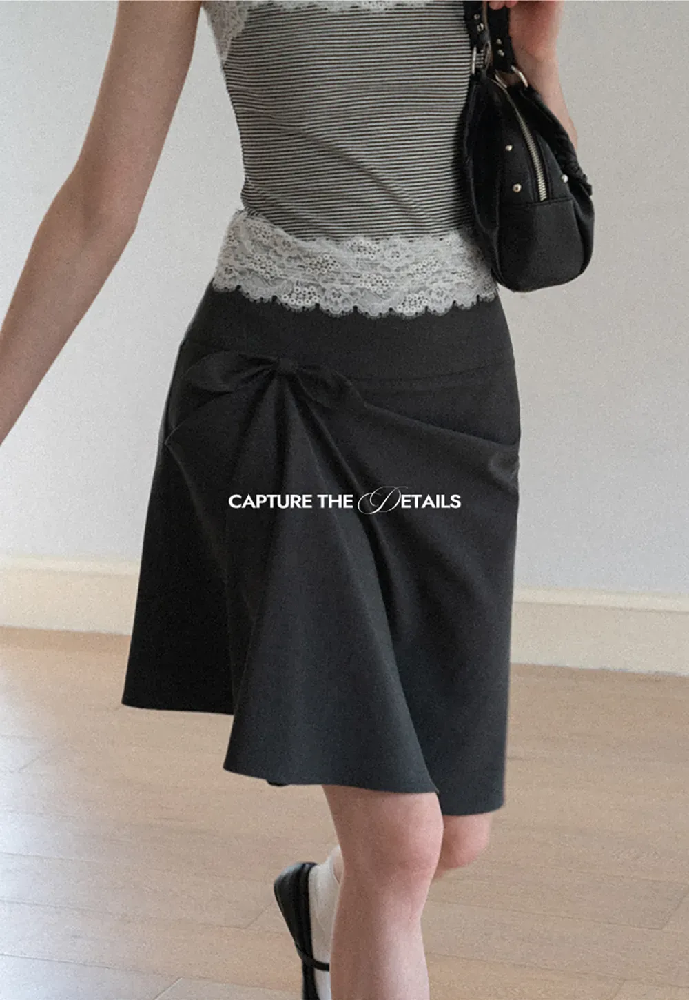 Twisted Waist Asymmetric Skirt