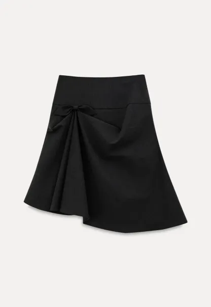 Twisted Waist Asymmetric Skirt