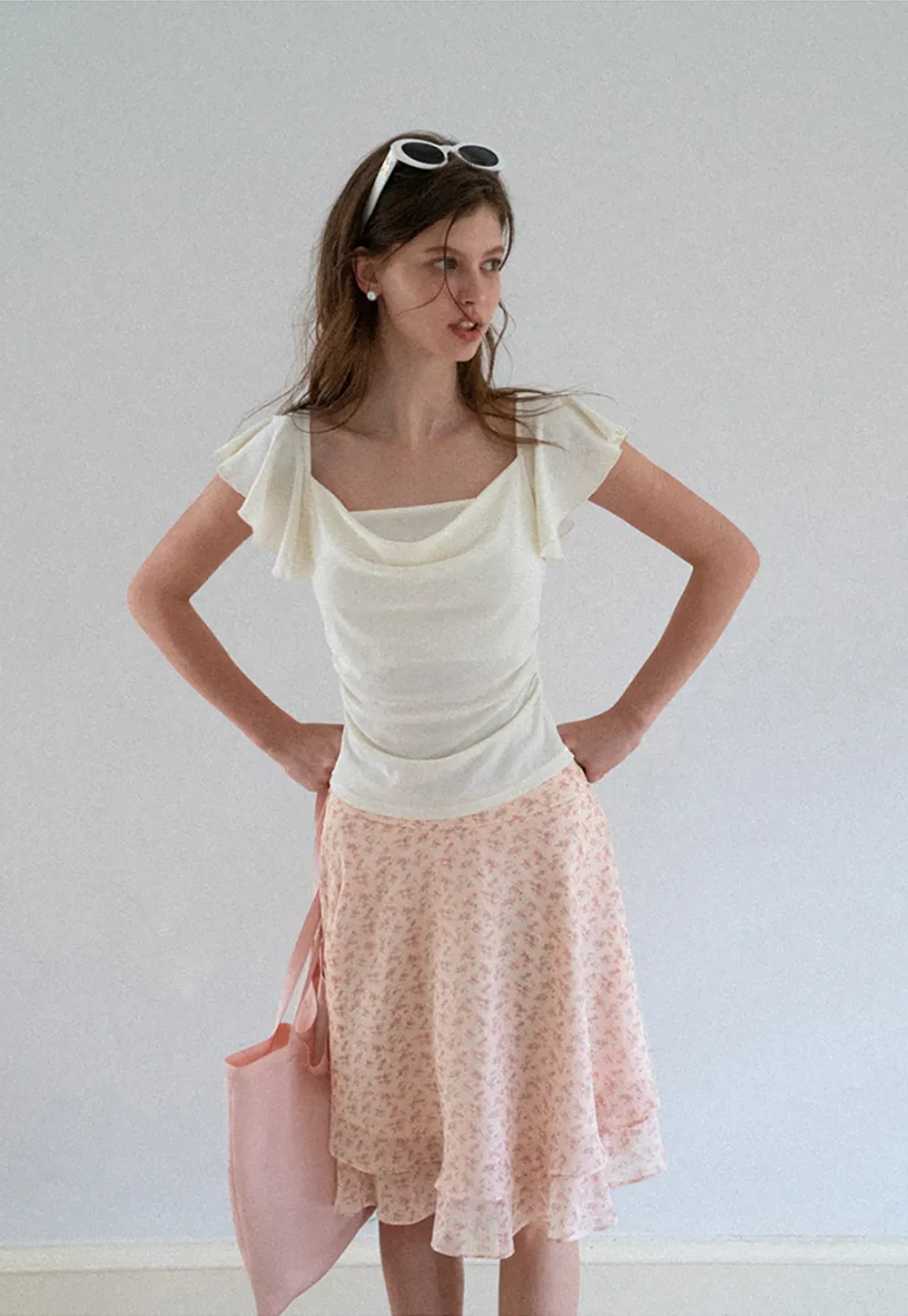 Floral Print Tiered Ruffle Hem Skirt