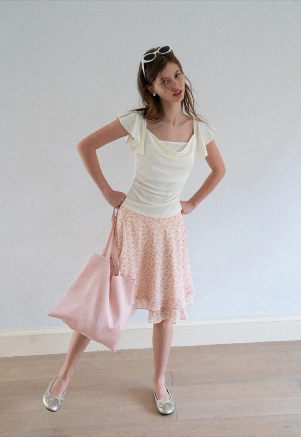 Floral Print Tiered Ruffle Hem Skirt