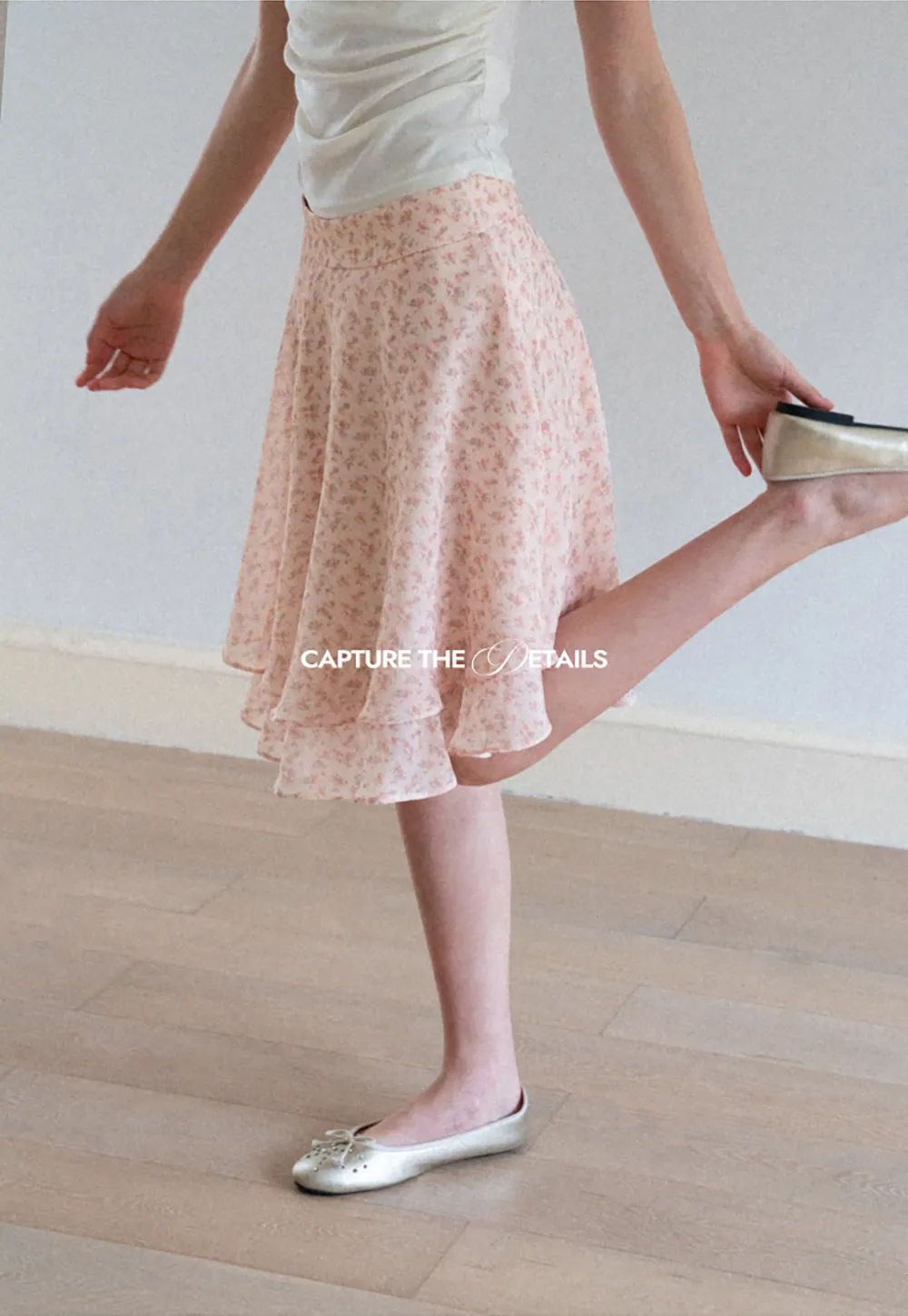 Floral Print Tiered Ruffle Hem Skirt
