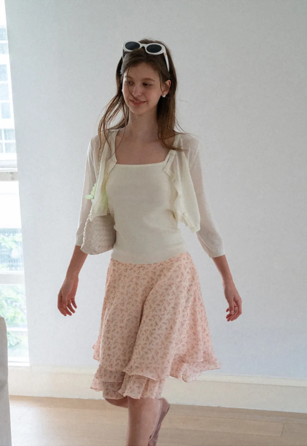 Floral Print Tiered Ruffle Hem Skirt